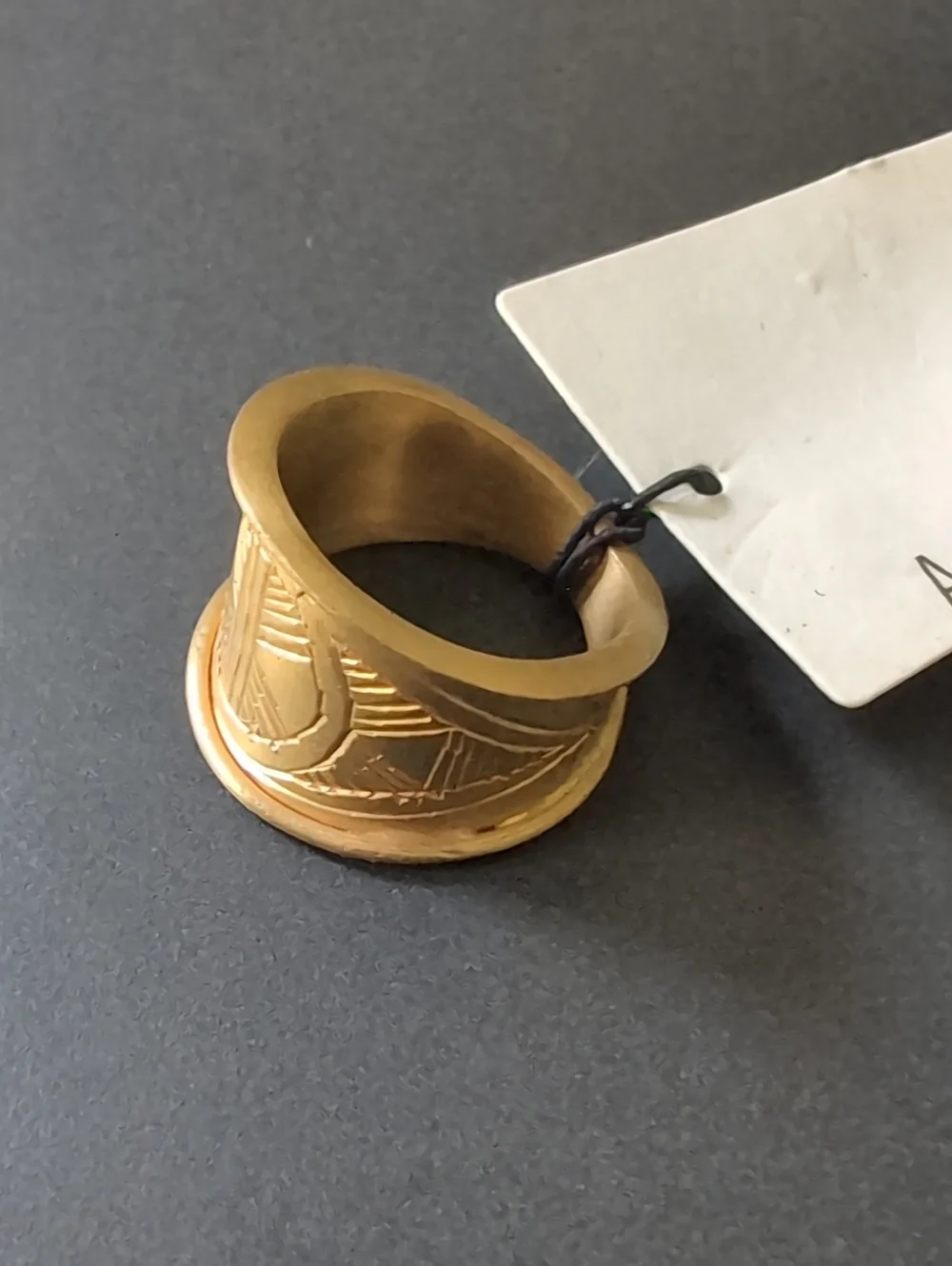 Asha Etched Ring Aureus + Argent - Size 7
